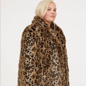 AVA & VIV leopard winter coat-NWT